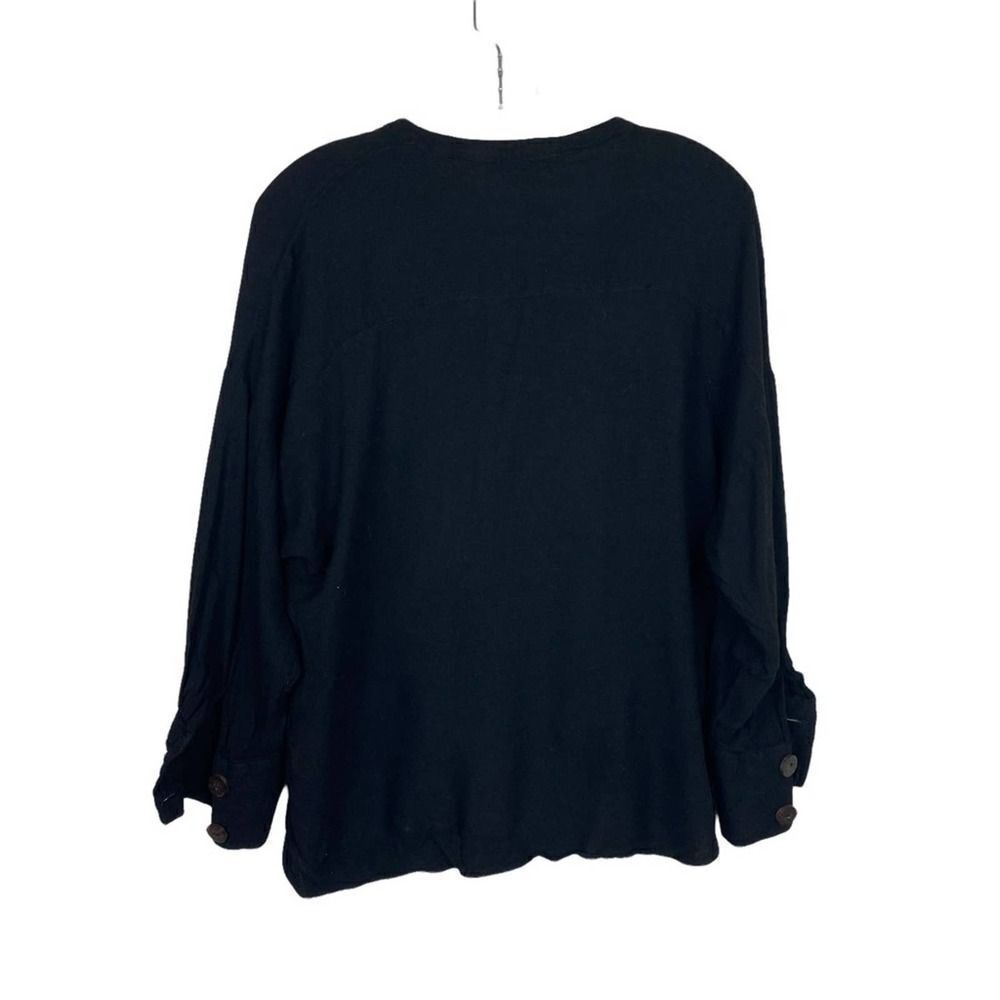 Zarabasic Black Split Neck Top - image 2